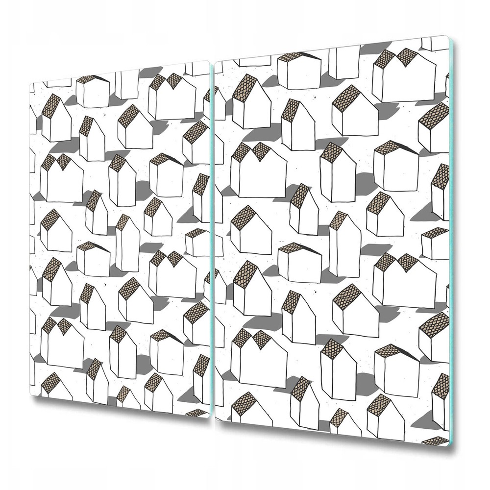 Glass Chopping Cutting Board Worktop Saver Modern houses Geometric 2x30x52