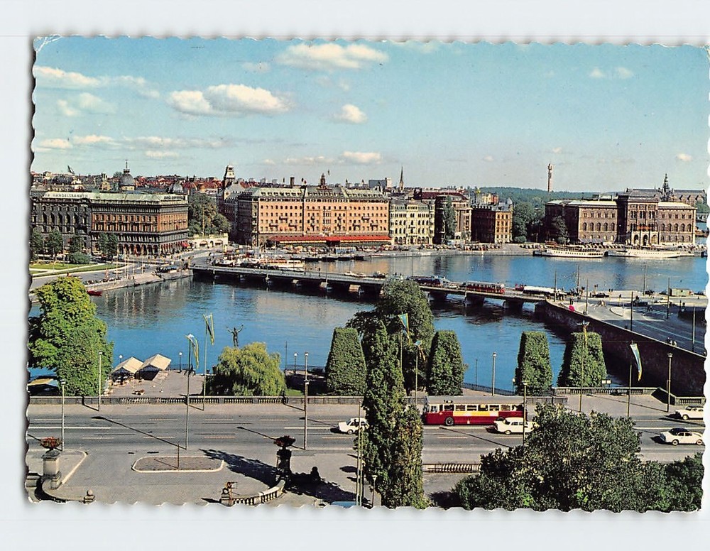 Postcard View Over Strömmen Stockholm Sweden