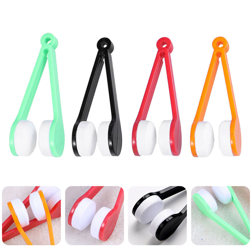 Sun Glasses Cleaning Brush Spectacle Cleaner Tongs Microfiber Cleaning Cloths