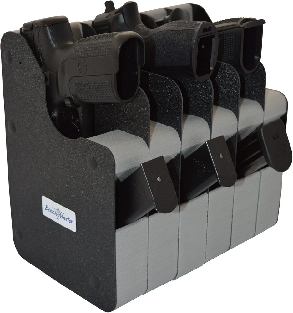 Premium High-Density Foam Pistol Storage Rack - Securely Accommodates 6 Pistols-image
