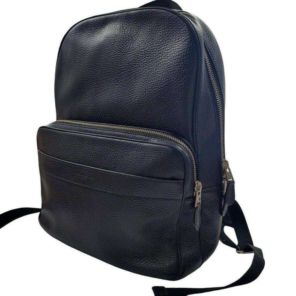 Coach Hamilton Navy Leather Backpack with A4 Compatibility Pre-Owned