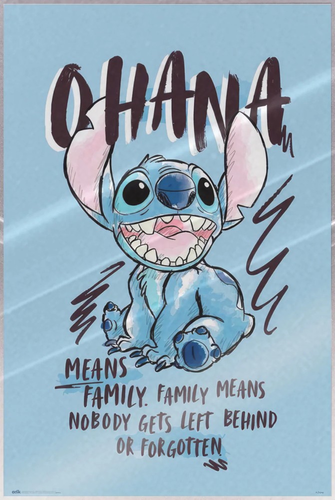 Lilo & Stitch - Poster (Ohana Means Family) (Size: 24