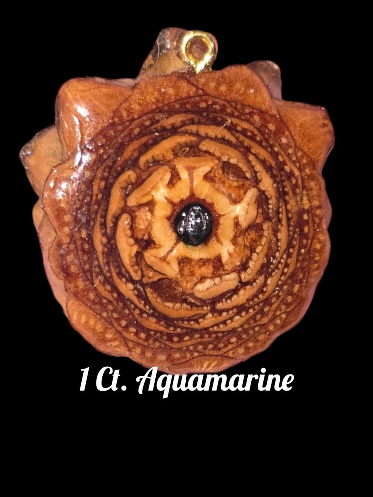 Knobcone (THIRD EYE)W/ 1 CT. aquamarine PENDANT