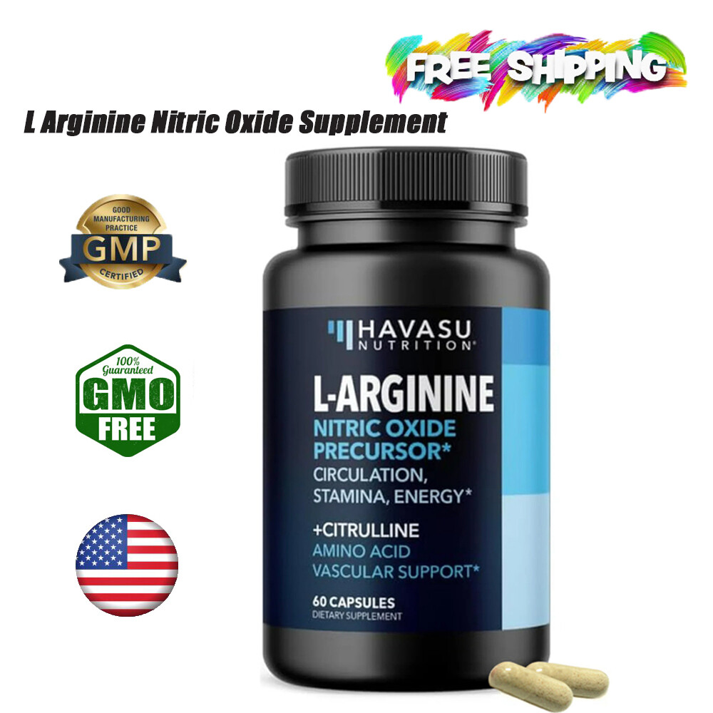 L-Arginin 60 Caps Nitric Oxide, Testosteron Booster, ED Support 1300 mg