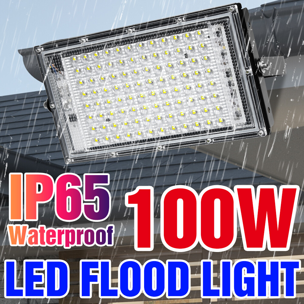 100W LED Flood Light Commercial Outdoor Stadium Backyard Spotlight cool White