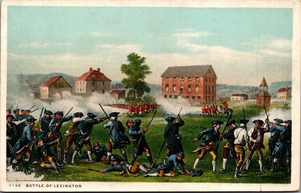 Battle of Lexington Phostint Postcard - Detroit Publishing Co. US History