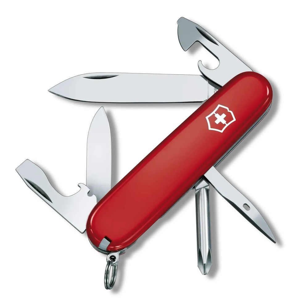 Victorinox Officier Suisse Pocket Knife Silver Red Stainless Steel Lightweight