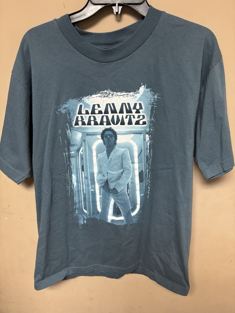 Vtg Lenny Kravitz Blue Concert Tour Tshirt 1999, Giant, L, Cotton