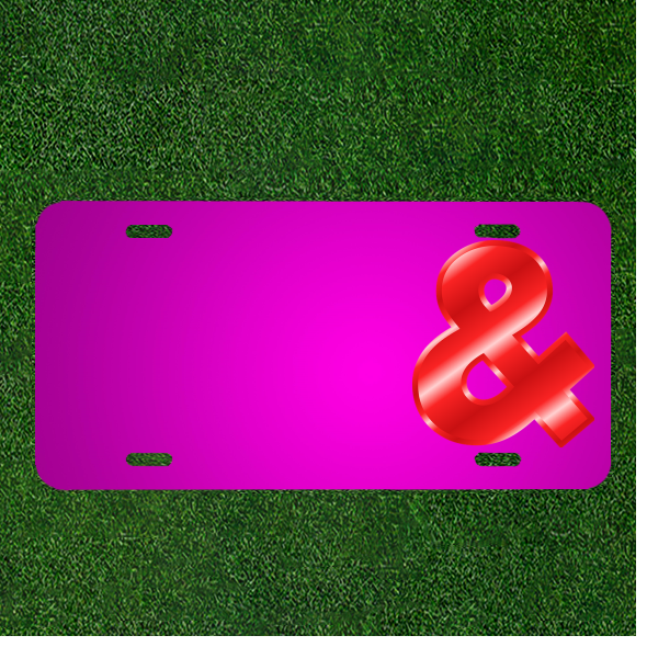 Custom Personalized Car License Plate with Names & Punctuation  