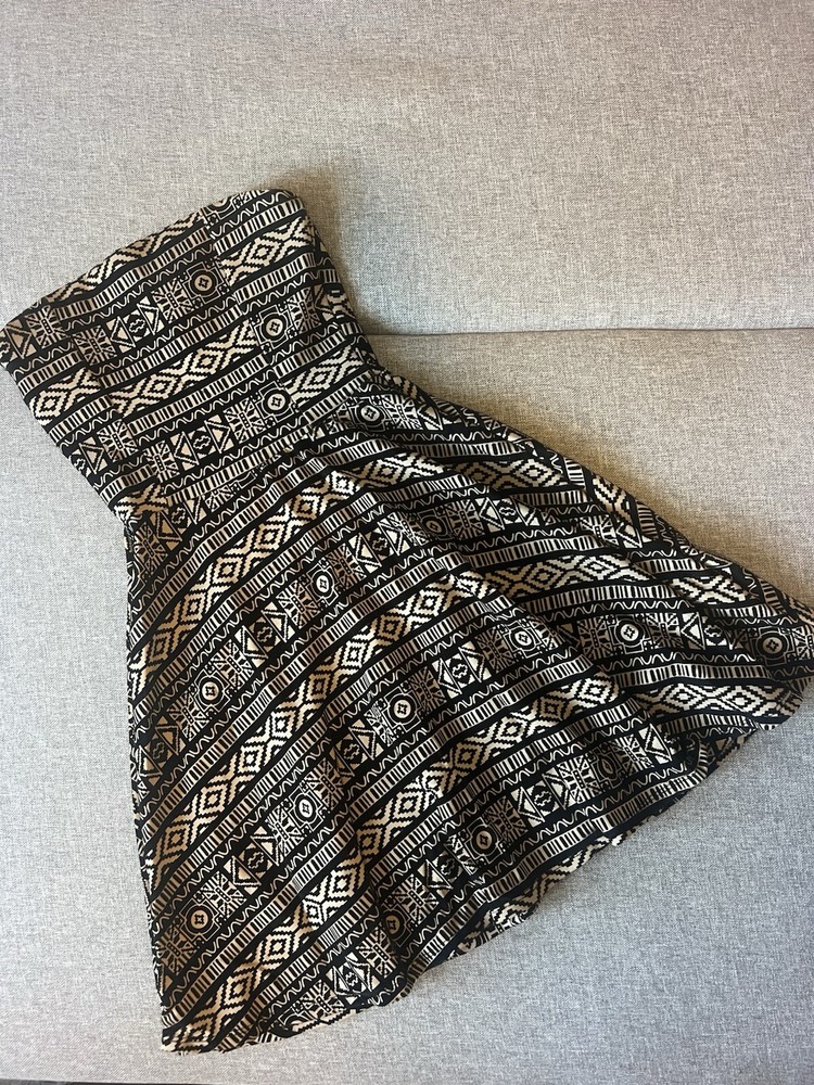 Forever 21 Strapless Mini Dress Aztec Pattern Women’s size Small