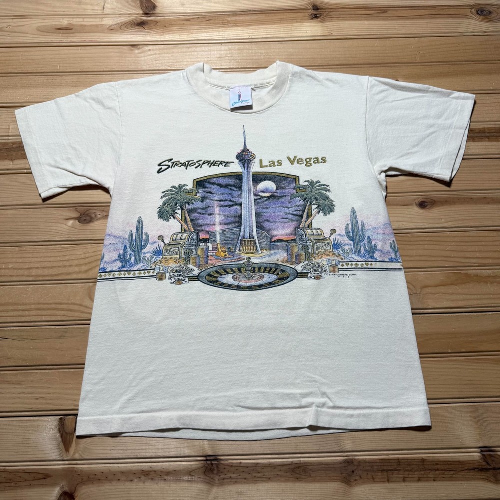 Vintage 90s 1996 Stratosphere Las Vegas Tower Casino Hotel Shirt Size Medium