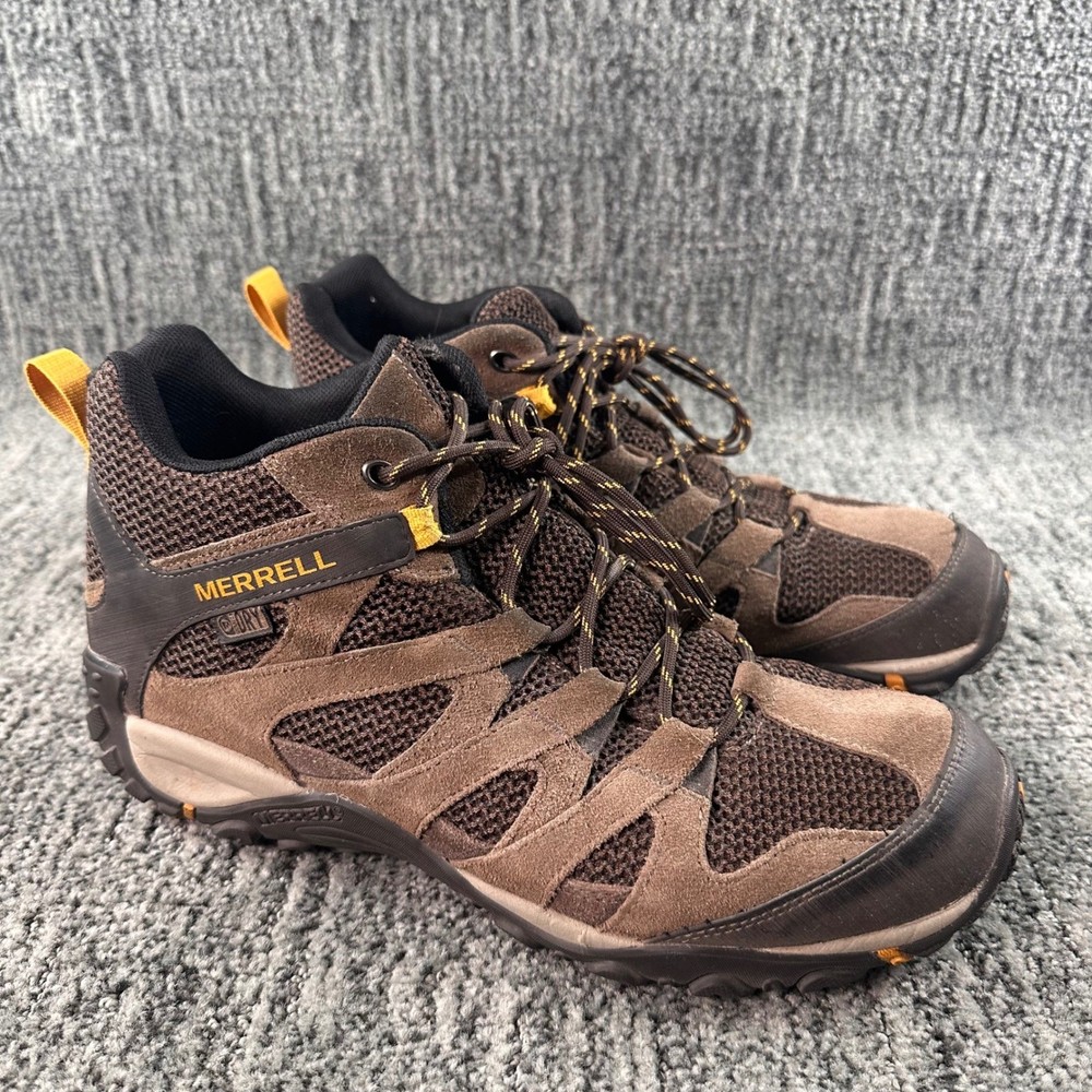 Merrell Alverstone Shoes Mens 10 Brown J48535 Mesh Hiking Trail Outdoors