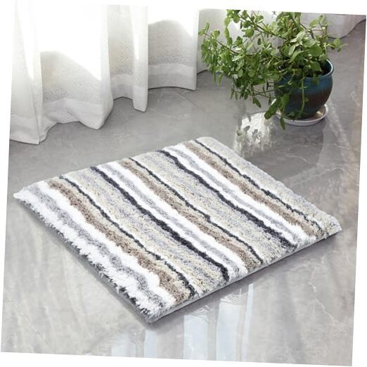 Luxury Soft Absorbent Bathroom Rug Mat 17x24 Inches in Khaki
