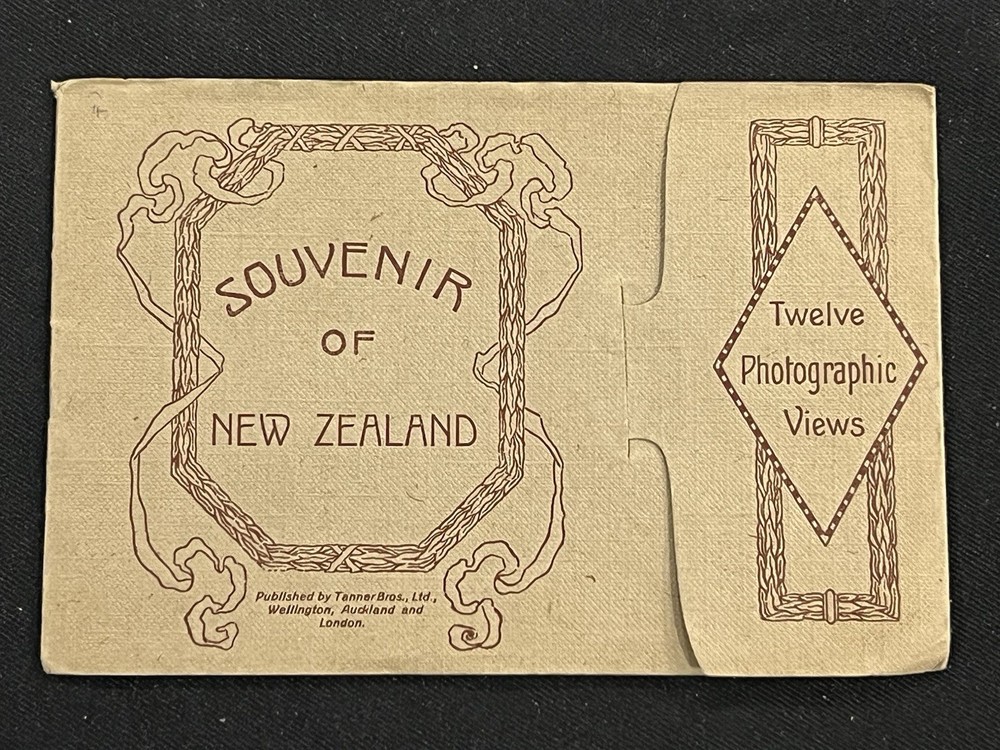 Souvenir of New Zealand 12 View Letter Card Tanner Bros c1910 Maori Rotorua