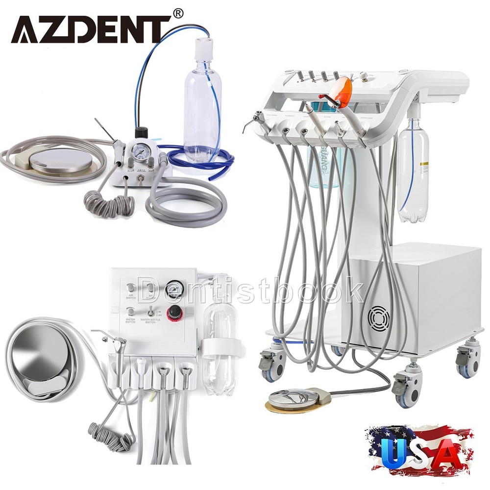 Dental Mobile Delivery Suction Unit Cart System /Portable Turbine Unit 2 /4Holes