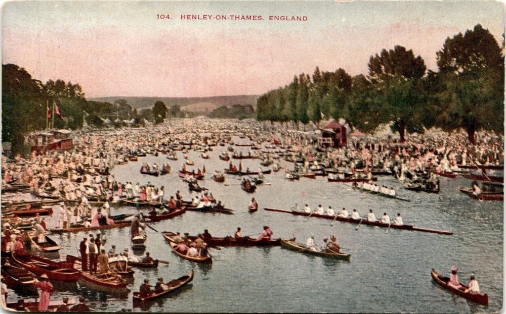Henley-on-Thames, England, Oxfordshire, Thames, London, regattas, Postcard
