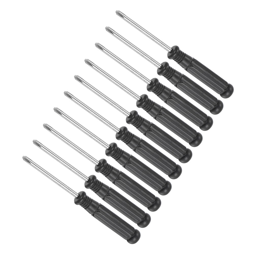 10pcs 3.0x92mm Phillips Screwdrivers with Black Handle