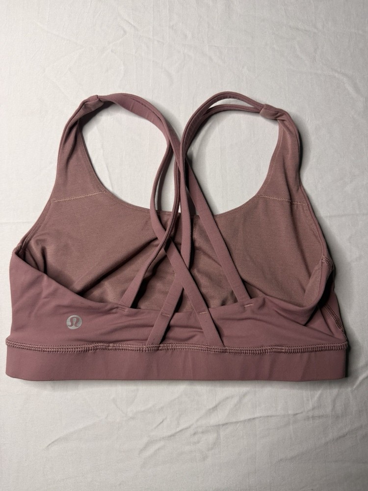 Lululemon Free To Be Wild Bra Size 6 Mauve Pink Strappy Yoga Athletic