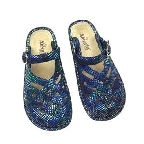 Alegria Fandamonium Blues Freesia Leather Mule Clogs FRE-388 Mary Jane Shoes 38