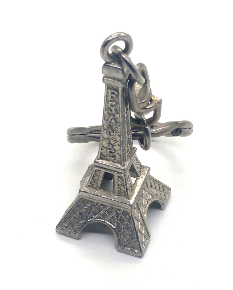 Vintage Eiffel Tower Paris France Keyring Keychain