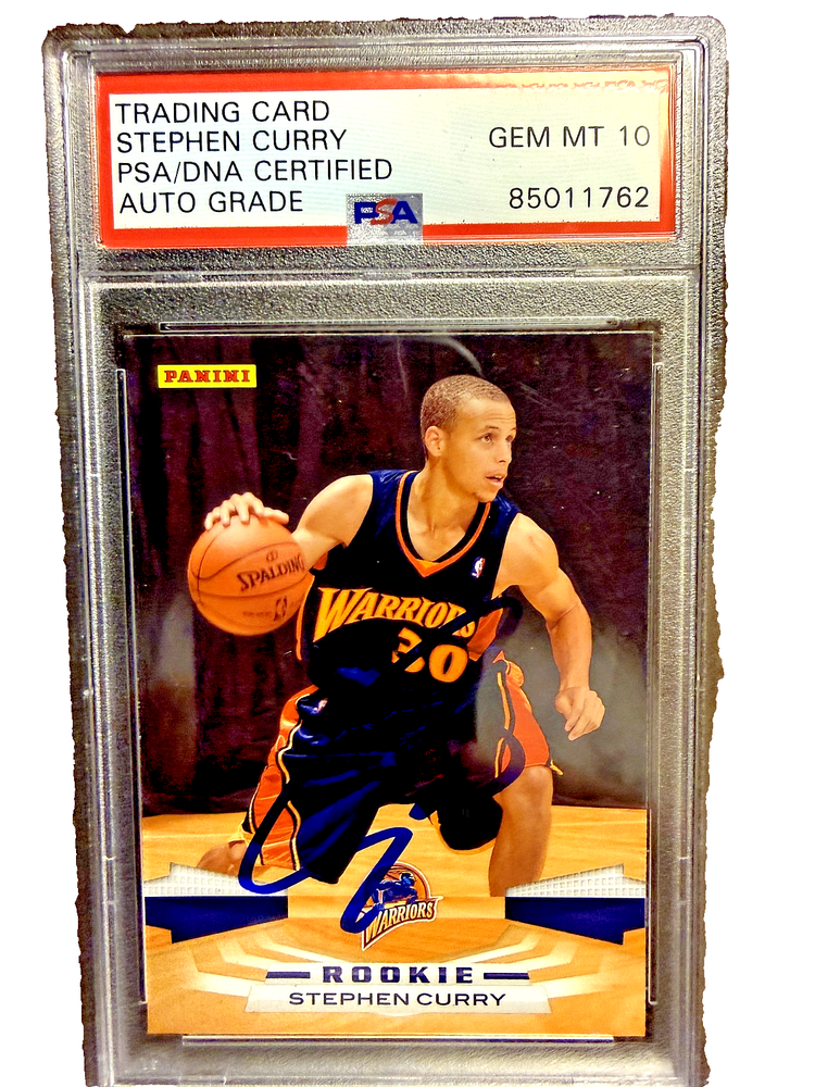 2009 PANINI STEPHAN CURRY PSA/DNA/CERTIFIED AUTO GRADE ROOKIE CARD