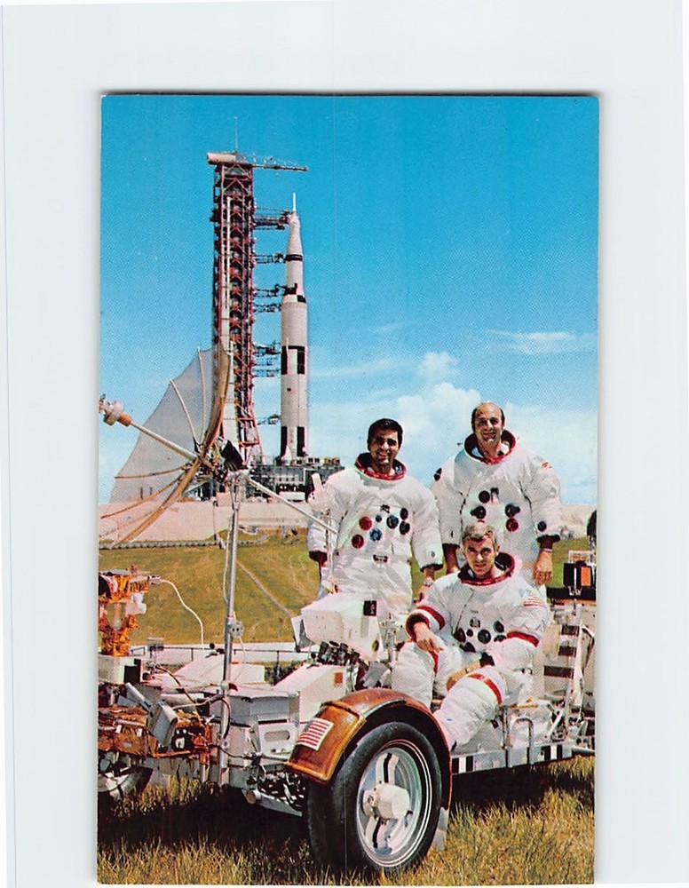 Postcard The Apollo 17 crew Kennedy Space Center Florida USA