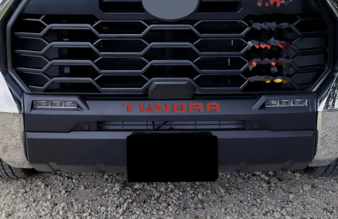 VINYL: 2022 2023 2024 Gloss Red Front Emblem TUNDRA Grill Bumper Letters