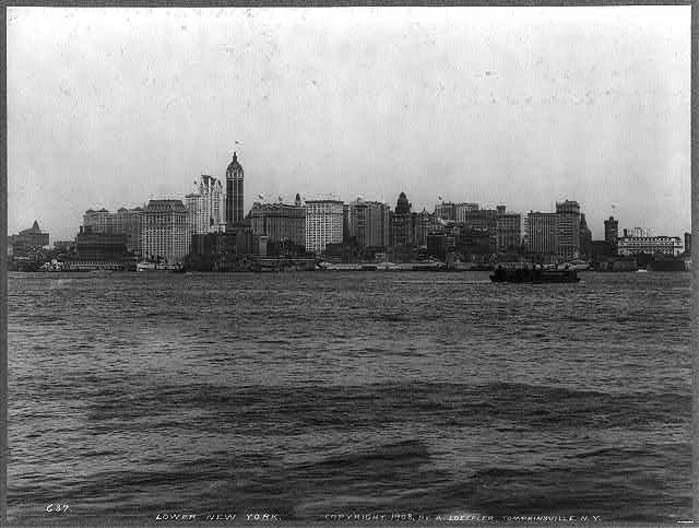 Photo:New York City,New York Bay,high buildings,c1908,NYC,NY 1