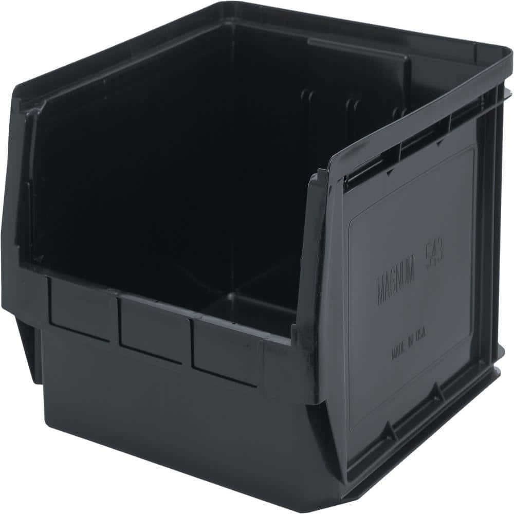 Eco-Friendly Black 19-Gallon Recycled Storage Tote 1-Pack