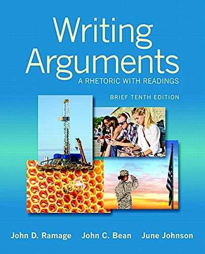 Writing Arguments: A Rhetoric with - Paperback, by Ramage John D.; - Acceptable