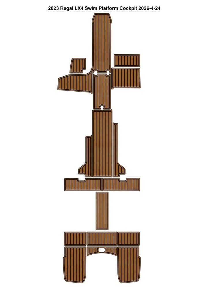 2023 Regal LX4 Swim Platform Cockpit Boat EVA Foam Teak Floor Pad