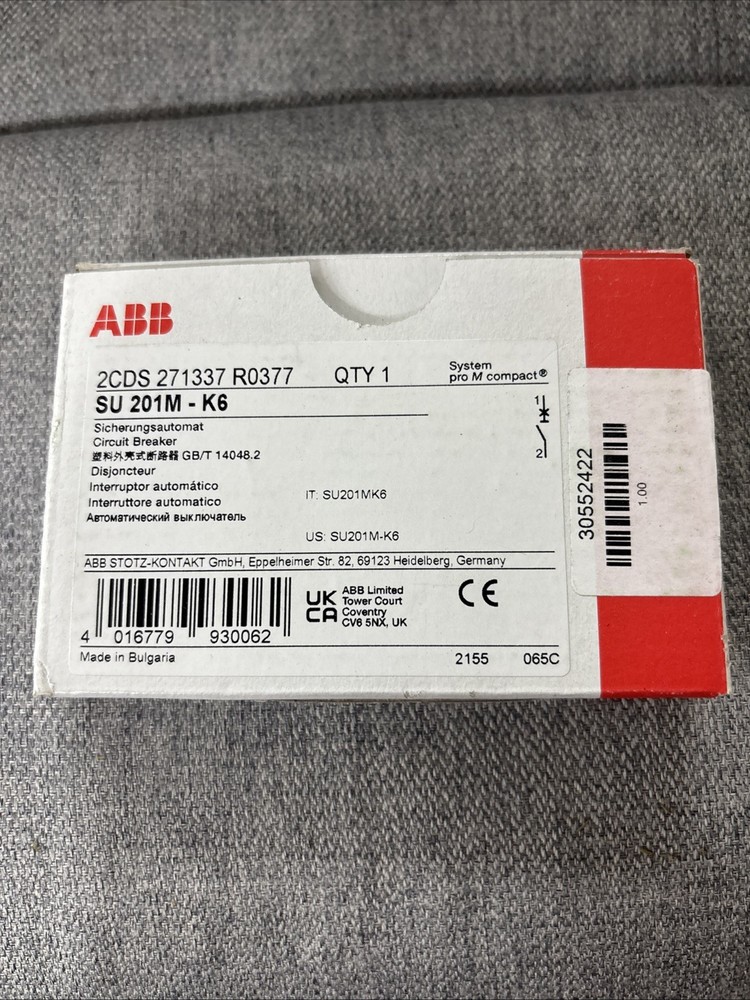 Abb Circuit Breaker Su201M-K6