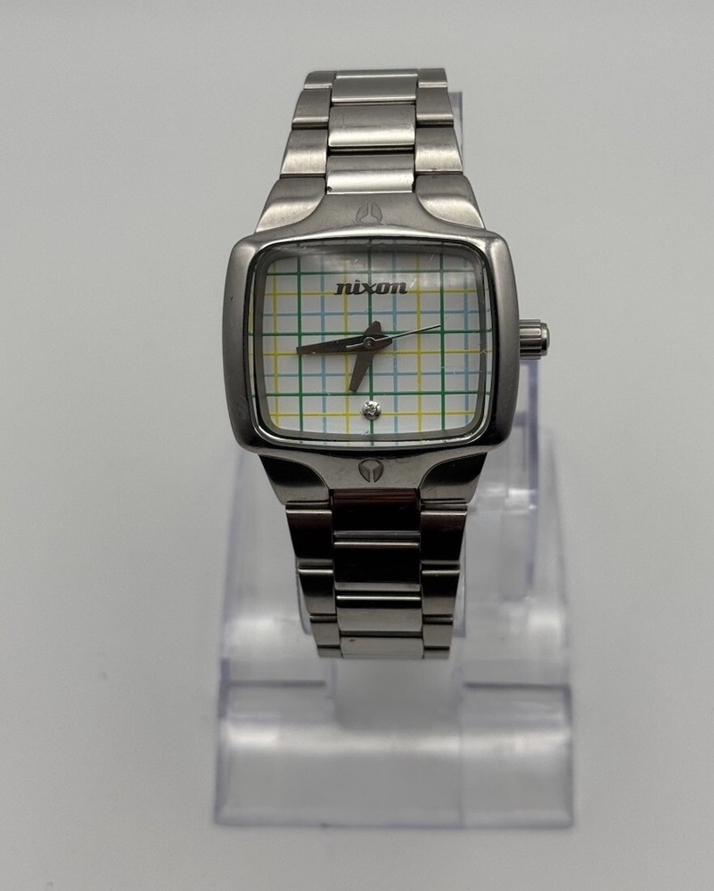 Nixon Vip Pass The Small Player S-Steel Yellow/Green Dial Wrist Watch New Bat