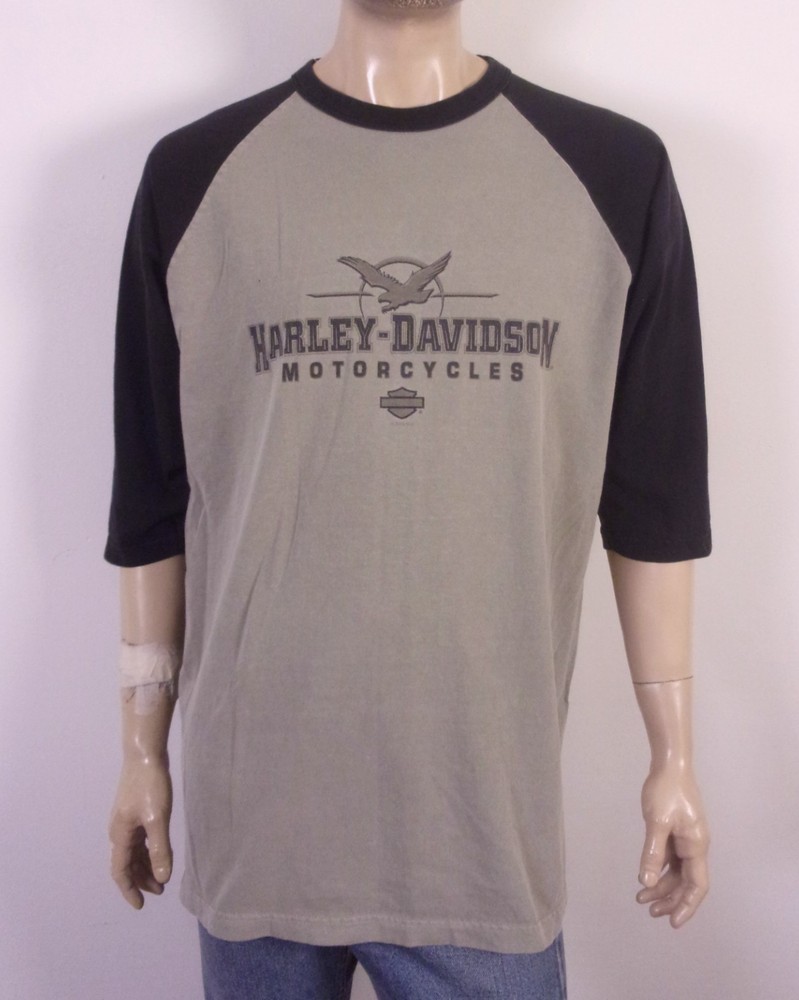 vinage 00s Y2K Harley Davidson Motorcycles 2005 Raglan T-Shirt Mesa Arizona XL