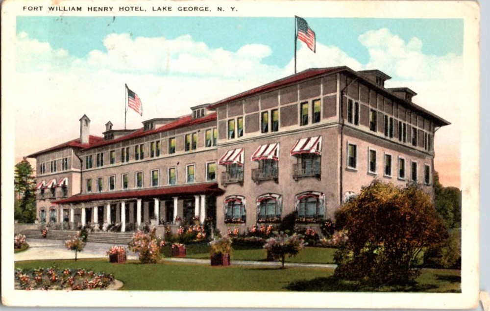 W-Border FT WILLIAM HENRY HOTEL Adirondacks - Lake George NY m/14 BB9805