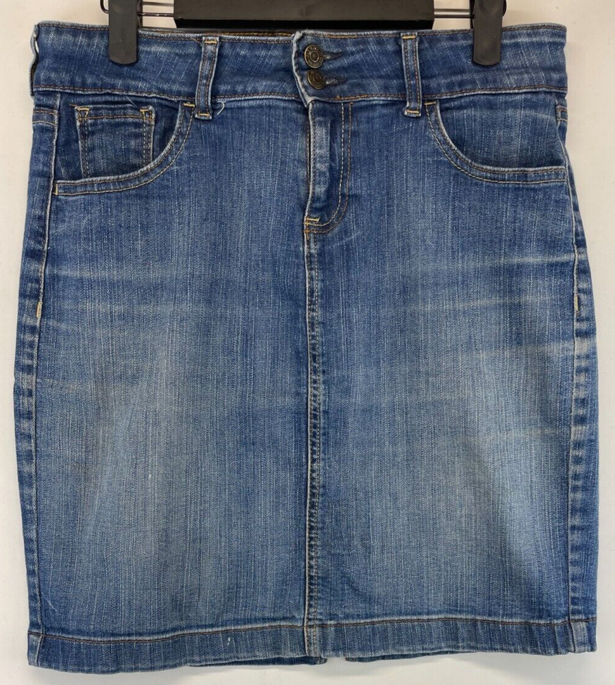 Old Navy Denim Skirt - Womens Size 4 - Vintage - Y2K - Blue - Stretch (2462)