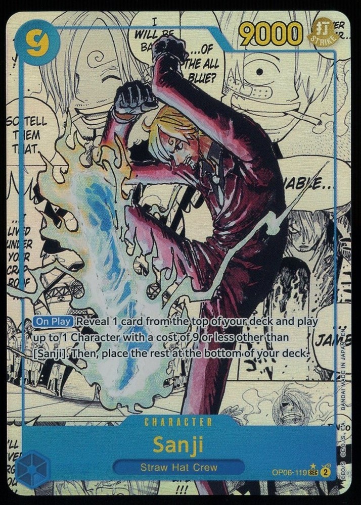 One Piece English OP06-119 Sanji Manga Alternate Art Secret RarePROBSTEIN is actively accepting consignments !!
