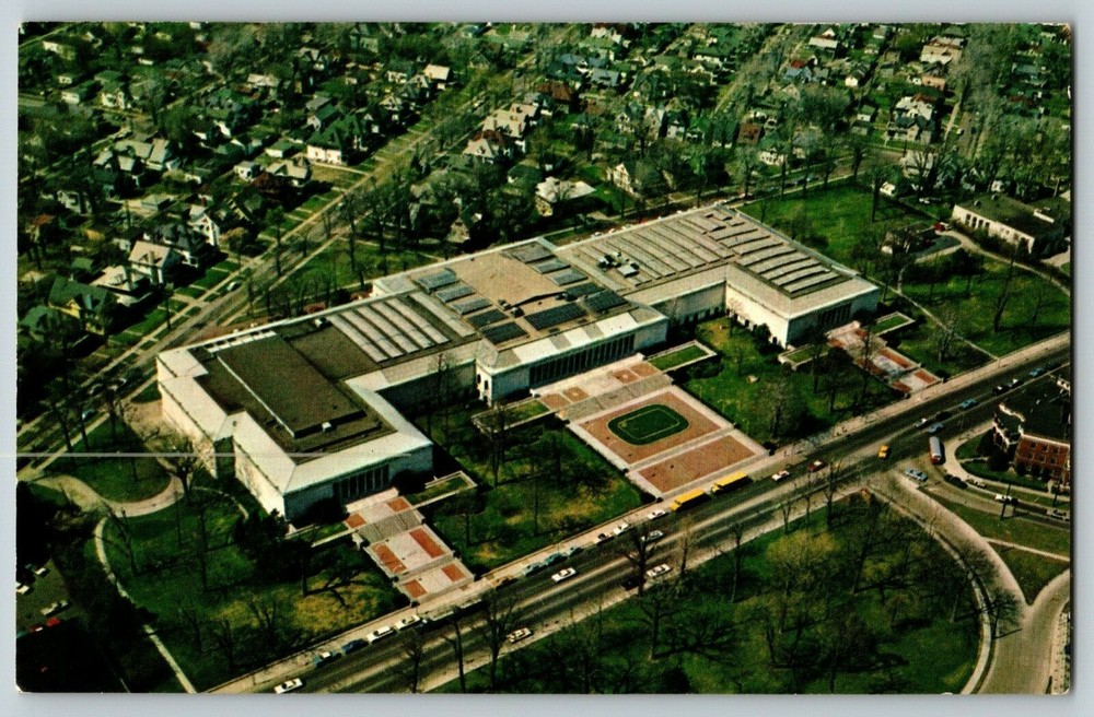 Postcard Aerial Birdseye View Toledo Museum of Art Toledo Ohio