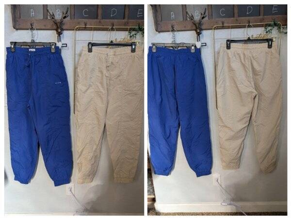 MD Blue or LG Beige WILOW the Label Parachute Pants $88 at Anthropologie