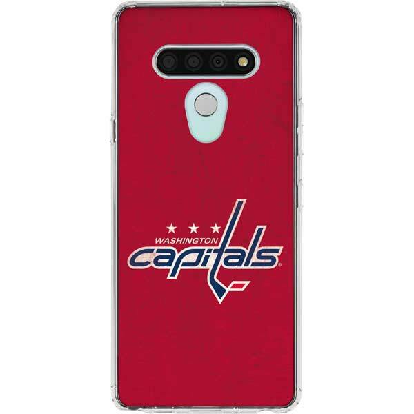 NHL Washington Capitals LG Stylo 6 Clear Case - Washington Capitals Distressed