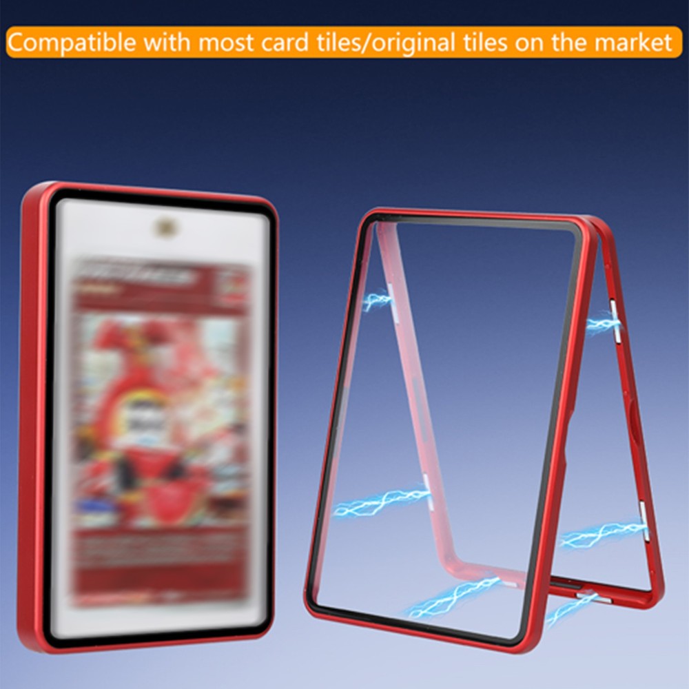 Magnetic Metal Card Slabs Case Protector For 35/130PT Shockproof Aluminum Bumper