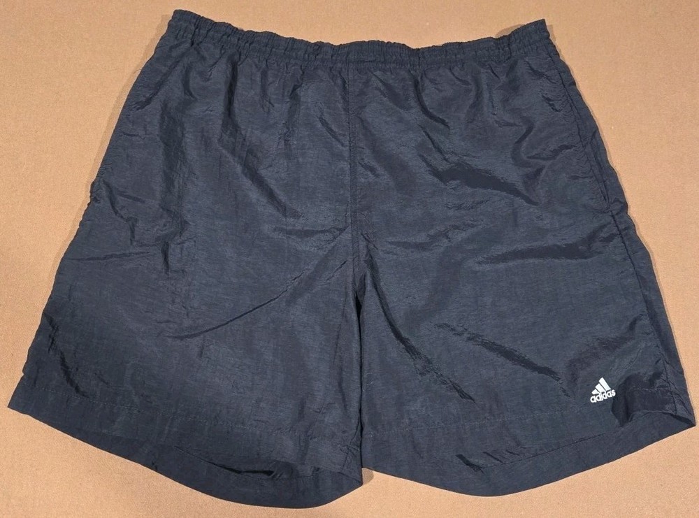 Vintage 00’s 90s Adidas Logo Black Soccer Nylon Shorts Men's Size Medium