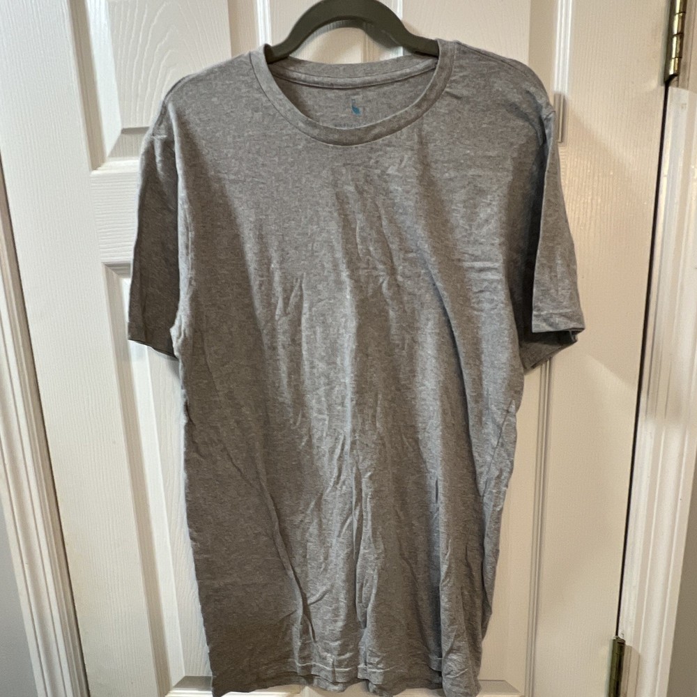 Tailored Fit Men's Gray Solid Crew Neck Short Sleeve T-Shirt Size L