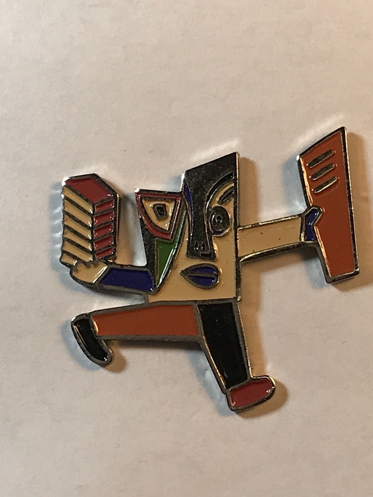 PIN ABSTRAC ART BLACK ORANGE WHITE BOOKS AND PAPERS