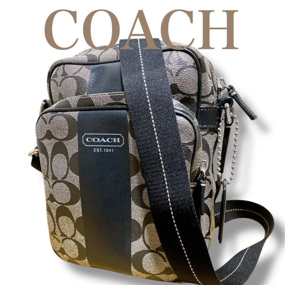 Coach Signature Heritage PVC Crossbody Bag in Black - Pre-Owned  