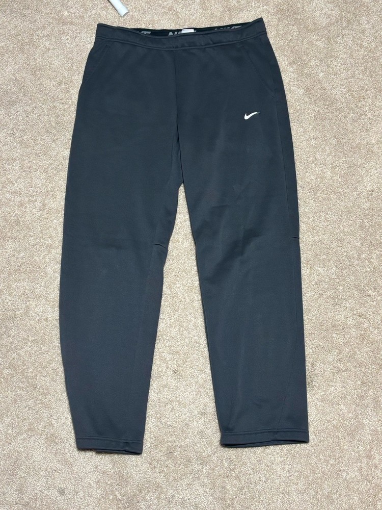 Nike Dri-FIT Track Pants Black Men's Size L Running Drawstring Elastic Waist