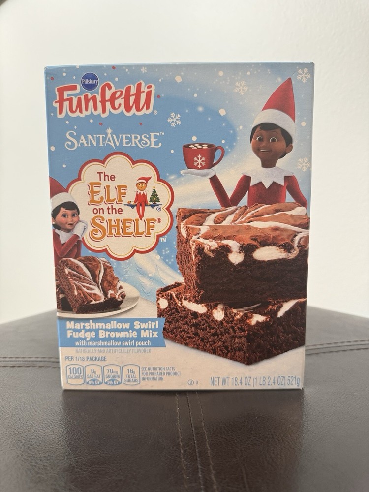 Pillsbury Funfetti The Elf on the Shelf Marshmallow Swirl Fudge Brownie Mix