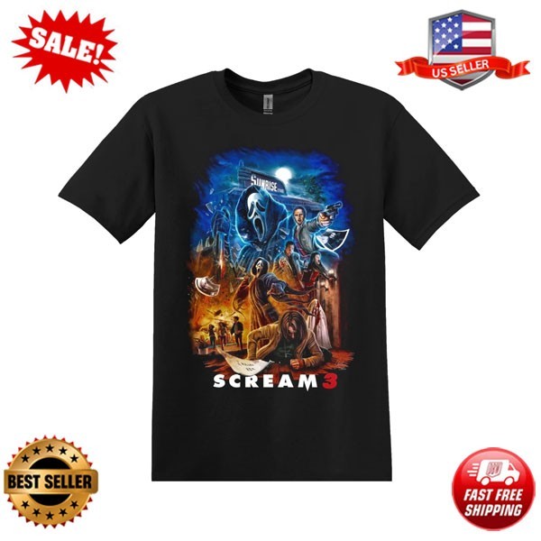 Scream 3 Movie Horror T-Shirt Black S-3XL