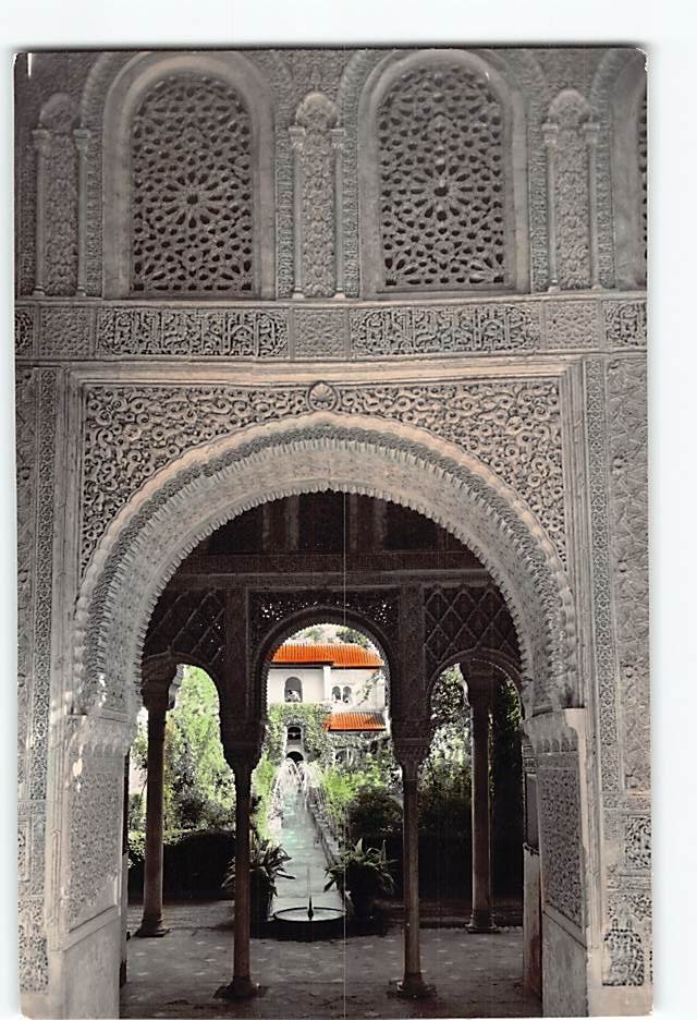 Postcard Patio de la Acequia Granada El Generalife Spain