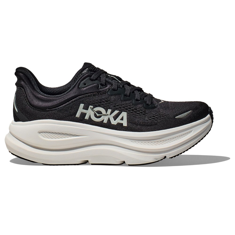 HOKA Bondi 9 Road-Running Shoes - Men's, Color: Black/White, New.